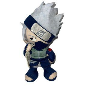 Naurto Kakashi Plush 11” Tall Navy Green Outfit